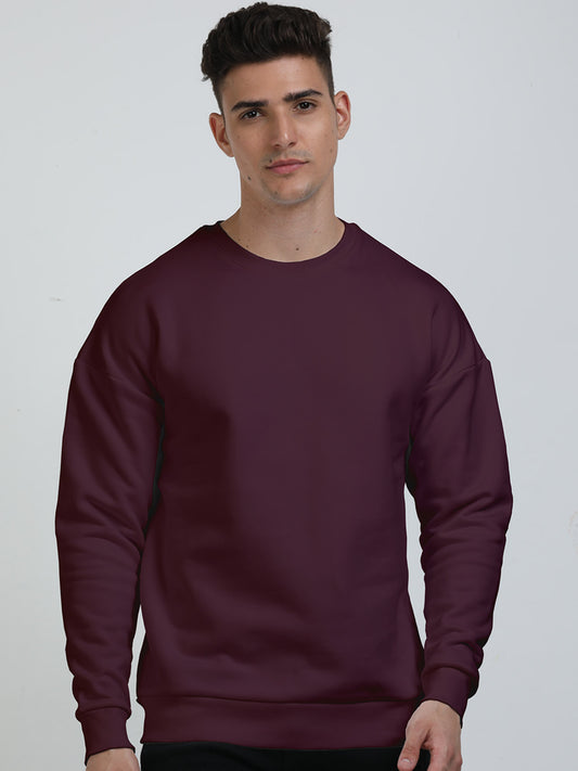 Full Sleeve Heavyweight Oversized Sweatshirt - Maroon