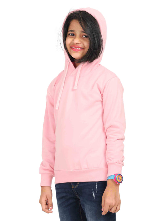 Girl Full Sleeve Hoodie - Light Pink