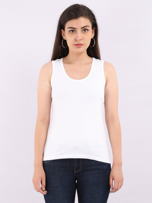 Women Tank Top - White