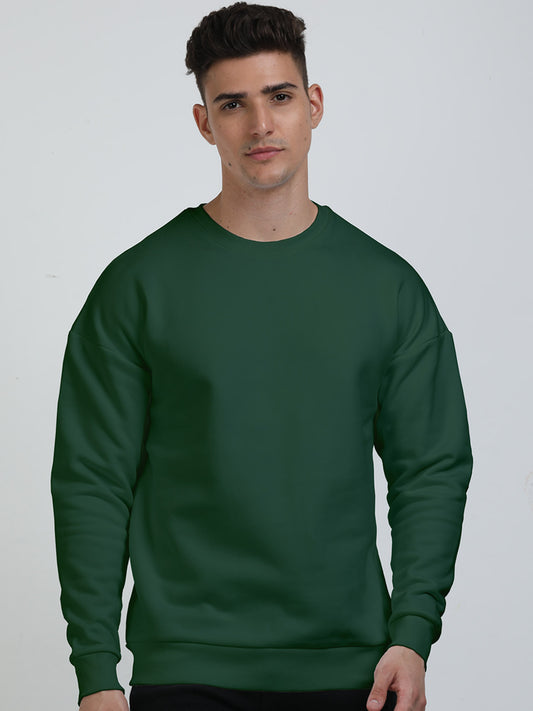 Full Sleeve Heavyweight Oversized Sweatshirt - Bottle Green