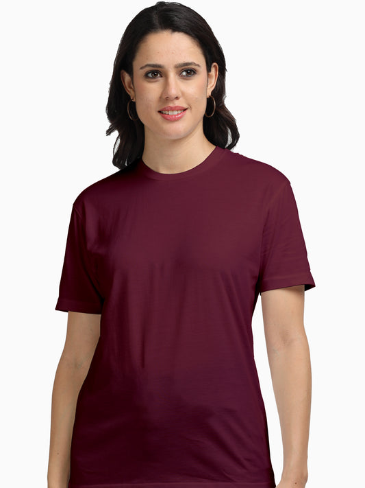 Half Sleeve Supima Cotton T-Shirt - Maroon