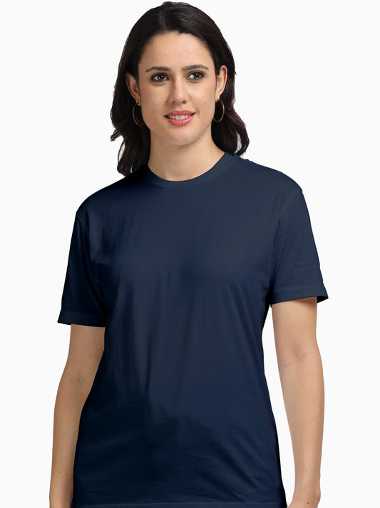 Half Sleeve Supima Cotton T-Shirt - Navy Blue