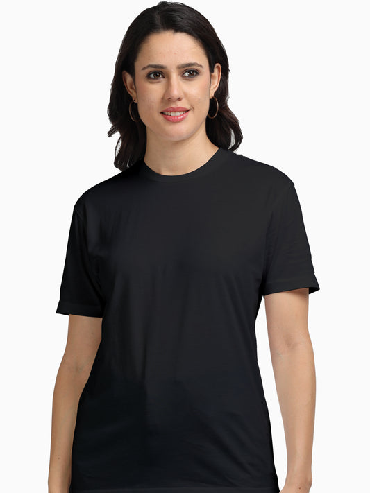 Half Sleeve Supima Cotton T-Shirt - Black