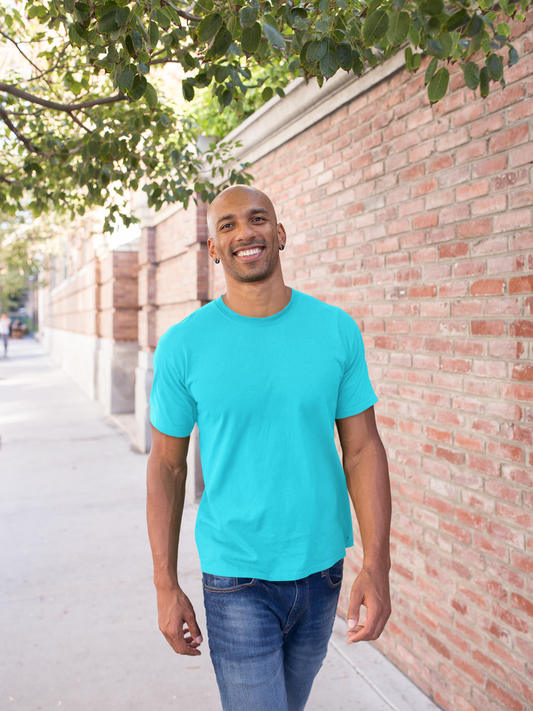 Unisex Half Sleeve T-Shirt - Sky Blue