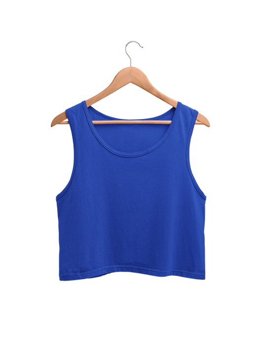 Women Crop Tank - Royal Blue