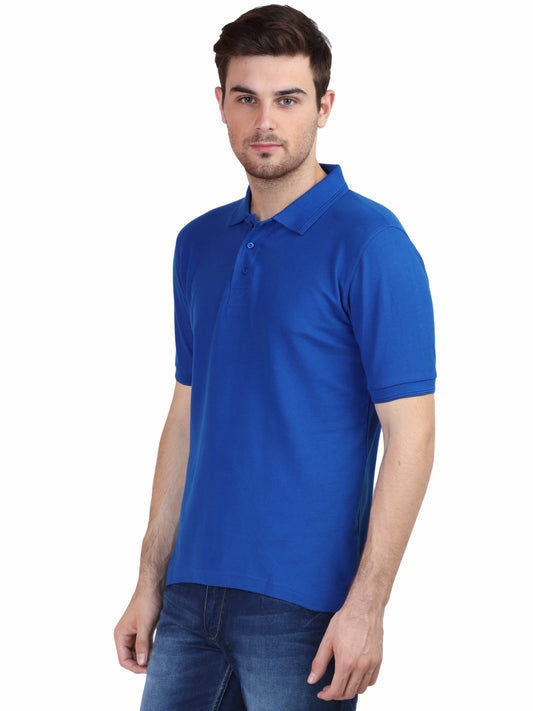 Unisex Half Sleeve Polo T-Shirt - Royal Blue