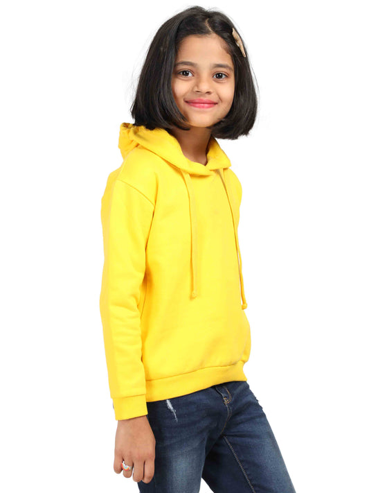 Girl Full Sleeve Hoodie - Yellow