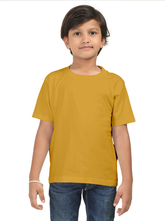 Boy Half Sleeve T-Shirt - Mustard Yellow