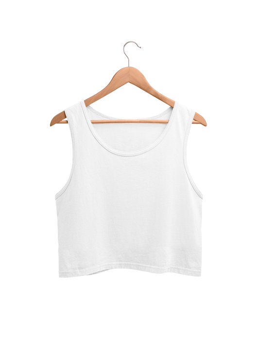 Women Crop Tank - White