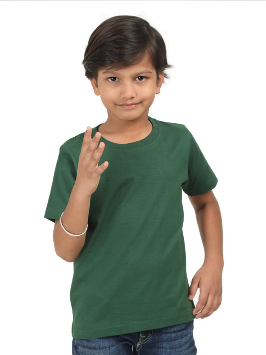 Boy Half Sleeve T-Shirt - Bottle Green