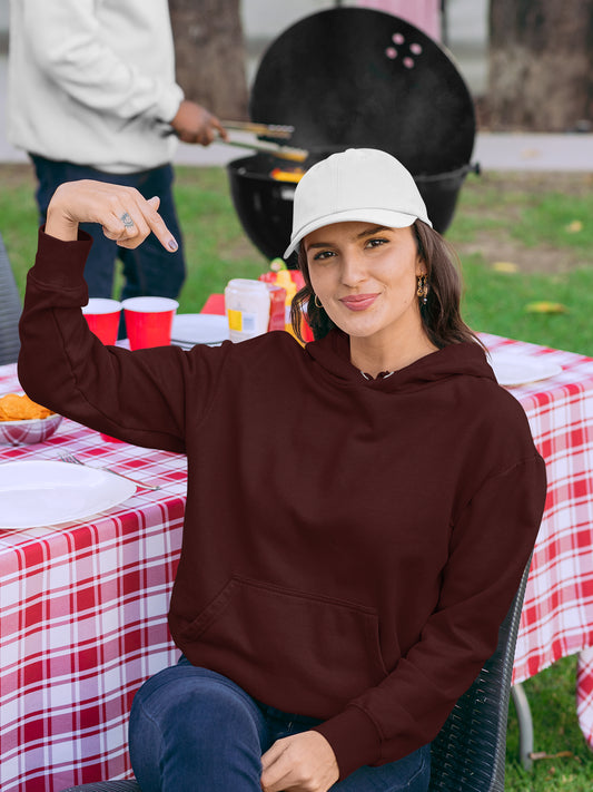 Women Full Sleeve Hoodie - Maroon