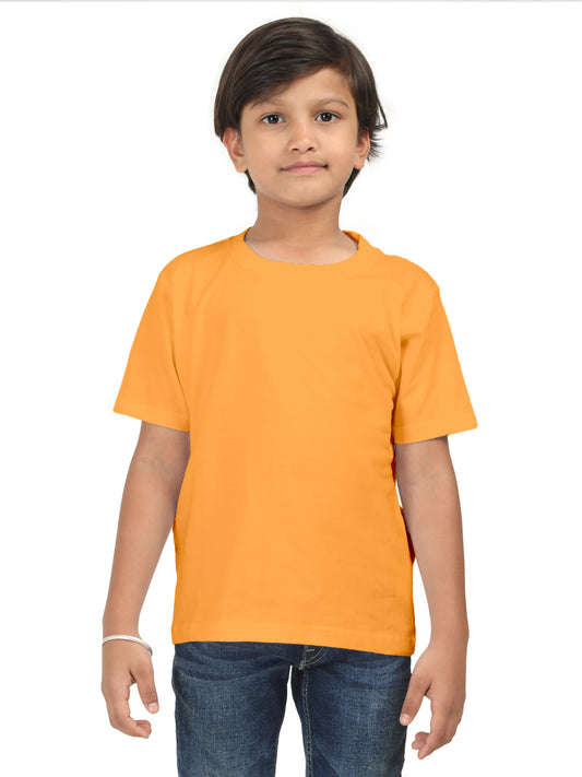 Boy Half Sleeve T-Shirt - Golden Yellow