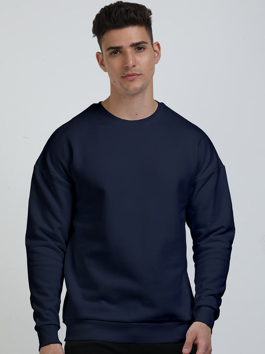 Full Sleeve Heavyweight Oversized Sweatshirt - Navy