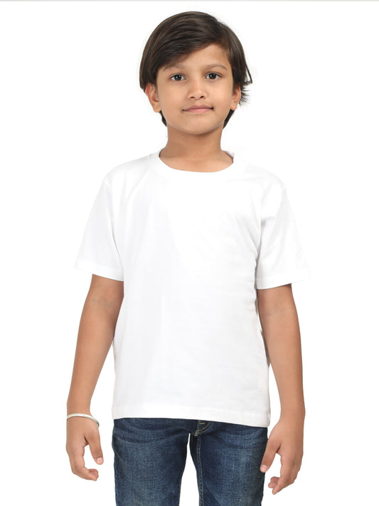 Boy Half Sleeve T-Shirt - White