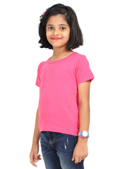 Girl Half Sleeve T-Shirt - Pink