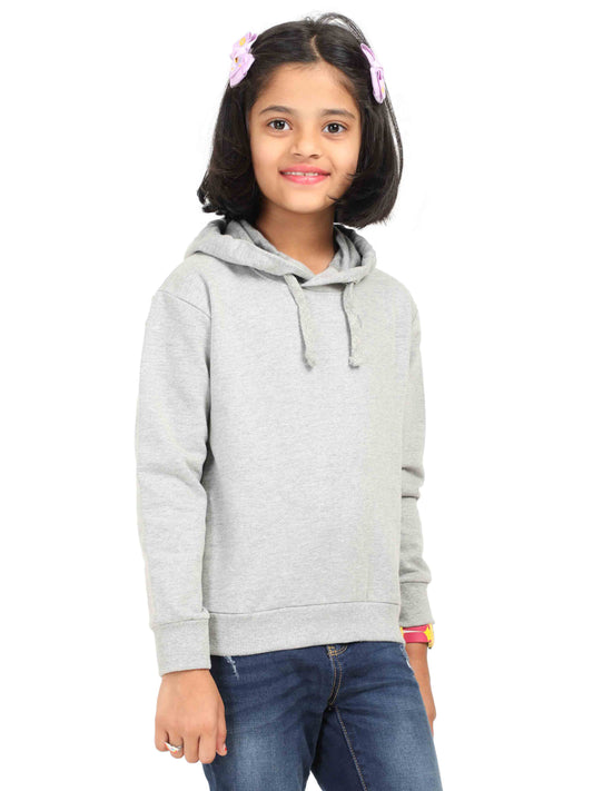 Girl Full Sleeve Hoodie - Grey