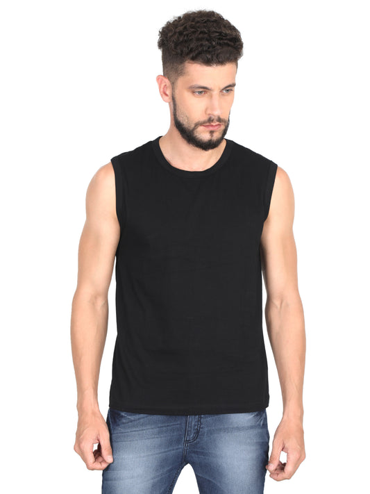 Sleeveless Gym Vest - Black