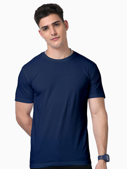 Unisex Half Sleeve Supima T-Shirt - Navy Blue