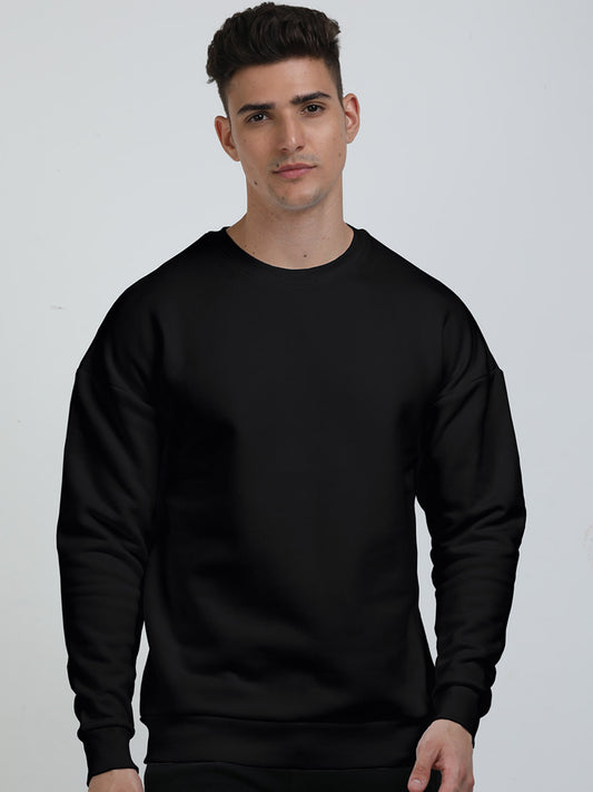 Full Sleeve Heavyweight Oversized Sweatshirt - Black