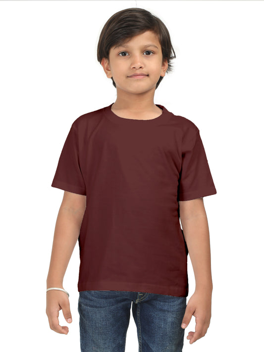 Boy Half Sleeve T-Shirt - Maroon